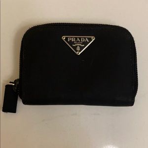 Prada zip around coin purse